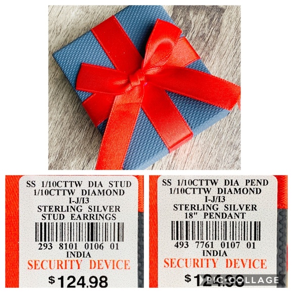 Genuine Diamond Pendant Necklace NWT - Picture 5 of 5